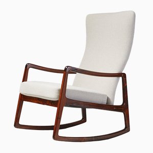 FD-160 Rosewood Rocking Chair by Ole Wanscher for France & Søn, 1950s