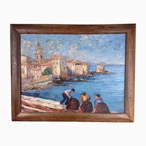 Zicca, Saint Tropez, Oil On Panel