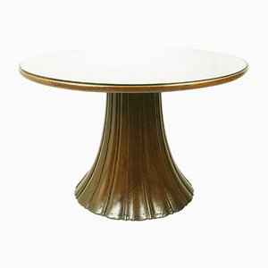 Guglielmo Ulrich zugeschriebener Couchtisch aus Holz & Glas, 1930er