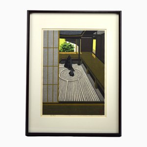 Masao Ido, Ryōgen-in Garden Kyoto, 1986, Woodblock Print