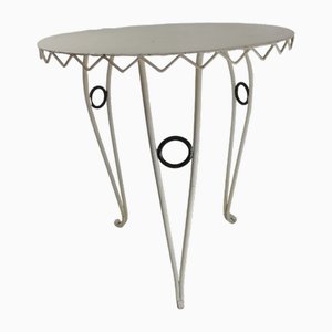 Mesa de jardín vintage de hierro, años 60