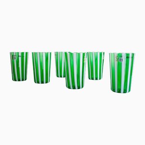 Verres à Cocktail par Nicola & Alberto Moretti, Murano Verre, Italie, Set de 6