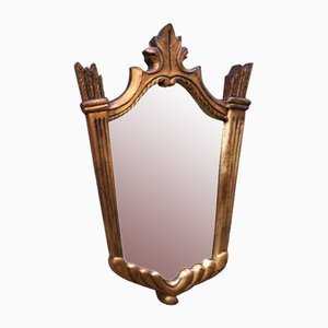 Vintage Mirror in Carved Wood with Gilding, 1950s