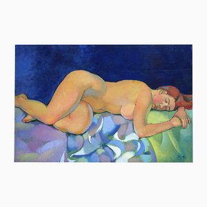 Zita Sudnika, Nacht, Öl auf Leinwand