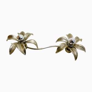 Regency Brass Wall or Ceiling Lamp attributed to Willy Daro for Massive, Belgium, 1960s