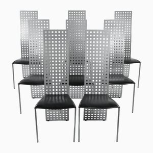Large Chairs by Lella & Massimo Vignelli, 1980s, Set of 8
