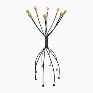 Octopus Wooden and Metal Coat Rack attributed to De Pas, Durbino, Lomazzi for Zanotta, 1990s