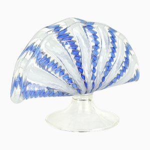 Servilletero Latticino vintage de cristal de Murano, años 60