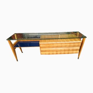 Sideboard Pettineuse mit Ahorn Glasplatten von Nile La Permanntente Mobili Cantu für La Permanente Mobili Cantù, 1950er