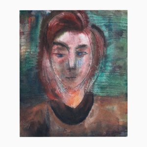 Dzidra Ezergaile, Retrato, 1966, Acuarela sobre papel