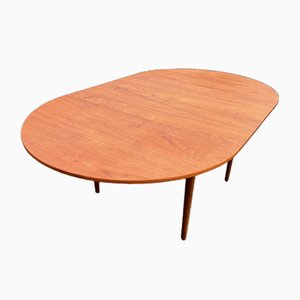 Mesa de comedor extensible danesa de WJ Clausen para Brande Mobelfabrik