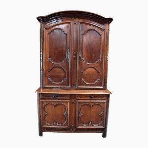 Buffet Deux Corps Louis XIV en Merisier Rouge, 18ème Siècle
