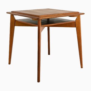 Table de Jeu Vintage en Chêne dans le style de Roger Landault, 1950s