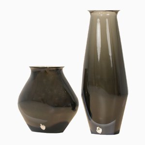 Große Sommerso Vase aus Murano von Flavio Poli für Seguso, 1960er