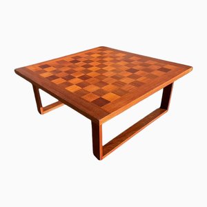 Mid-Century Danish Chessboard Coffee Table by Poul Cadovius for France & Søn