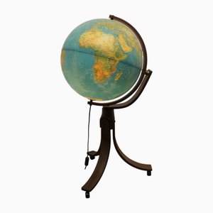 Large Mid-Century Italian Terrestrial Globe by Ricoscope, 1960s