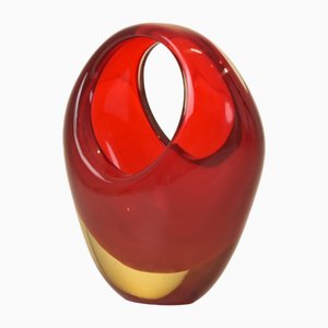 Sommerso Vase in Murano by Flavio Poli for Seguso, 1958