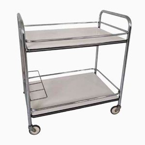 Bauhaus Style Bar Cart in Chrome and Formica, 1960s