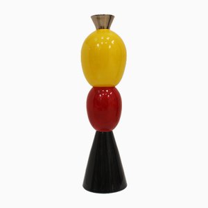 Silber/Rot/Schwarzes Totem von Alessandro Mendini, Italien, 1970er