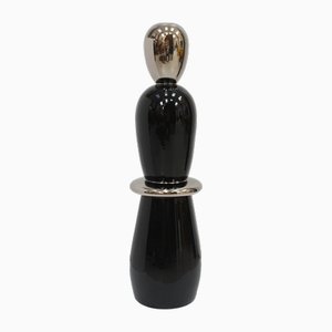 Silver/Black Totem by Alessandro Mendini, Italy, 1970s