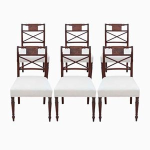 Antique Mahogany Dining Chairs in the style of Gillows, Set of 6