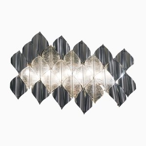 Lampada da parete grande in vetro veneziano di Mazzega, anni '70