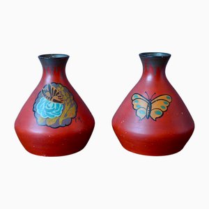 Butterfly Vases from Vallauris, Set of 2
