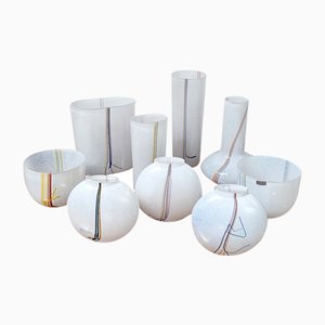 Vases en Verre par Bertil Vallien pour Kosta Boda, 1970s, Set de 9