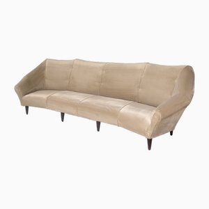 Canapé Quatre Places en Velours par Enzo Minotti, Italie, 1950s