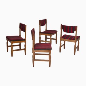 Vintage Danish Chairs in Oak by Henning Kjærnulf, 1970s, Set of 4