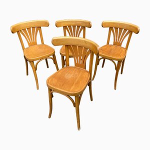 Französische Bistrot Stühle, 1960er, 4 . Set