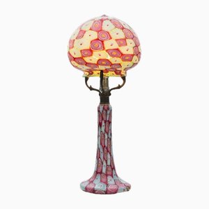 Millefiori Hand Blown Mushroom Table Lamp from Fratelli, Italy, 1910s