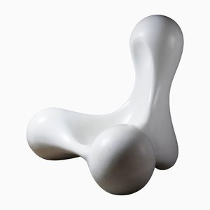 Kortekaas Stuhl aus Weißem Fiberglas, 1970
