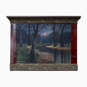 Autumn Landscape, 20th Century, Oil Painting, Framed