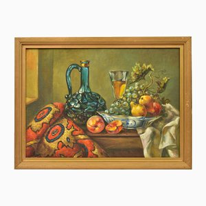 Bodegón con frutas, óleo sobre lienzo, siglo XXI