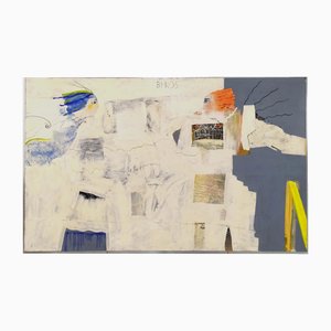 Girts Muiznieks, Two, Abstract Composition, Oil on Board