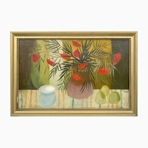 Still Life with Rowanberries, Oil on Board