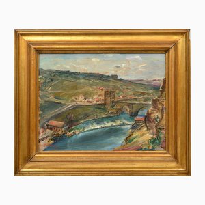 Paesaggio, XX secolo, Olio su tavola