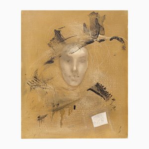 Abstract Portrait, Late 20th Century, Mixed Media