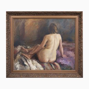 Nude, Oil on Canvas, 20th Century