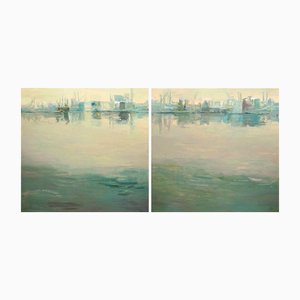 Peace Diptych, Oil on Canvas, 21st Century
