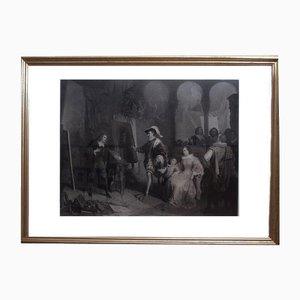 Philip IV at Velazquez's, 1800s, Engraving