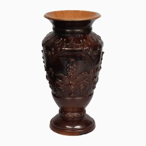 Vaso in ceramica con motivo popolare