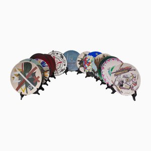 Painted Plates, 1890s, Set of 13
