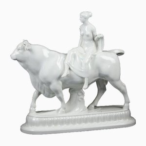 Figura el rapto de Europal de porcelana KPM, década de 1890