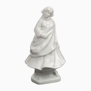 Porcelain Figurine of Girl in Folk Costume