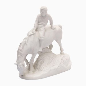 Biscuit Figurine of Boy on a Horse