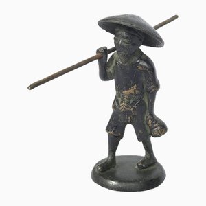Figurine en Bronze du Petit Pêcheur