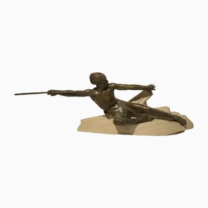 Sculpture en Bronze de Lanceur de Lance, 1890s