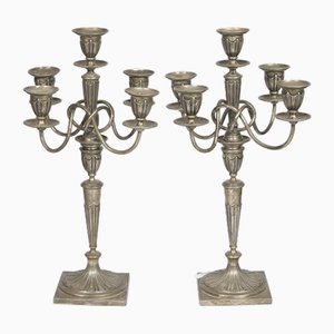 Silver Candlesticks, 1890s, Set of 2